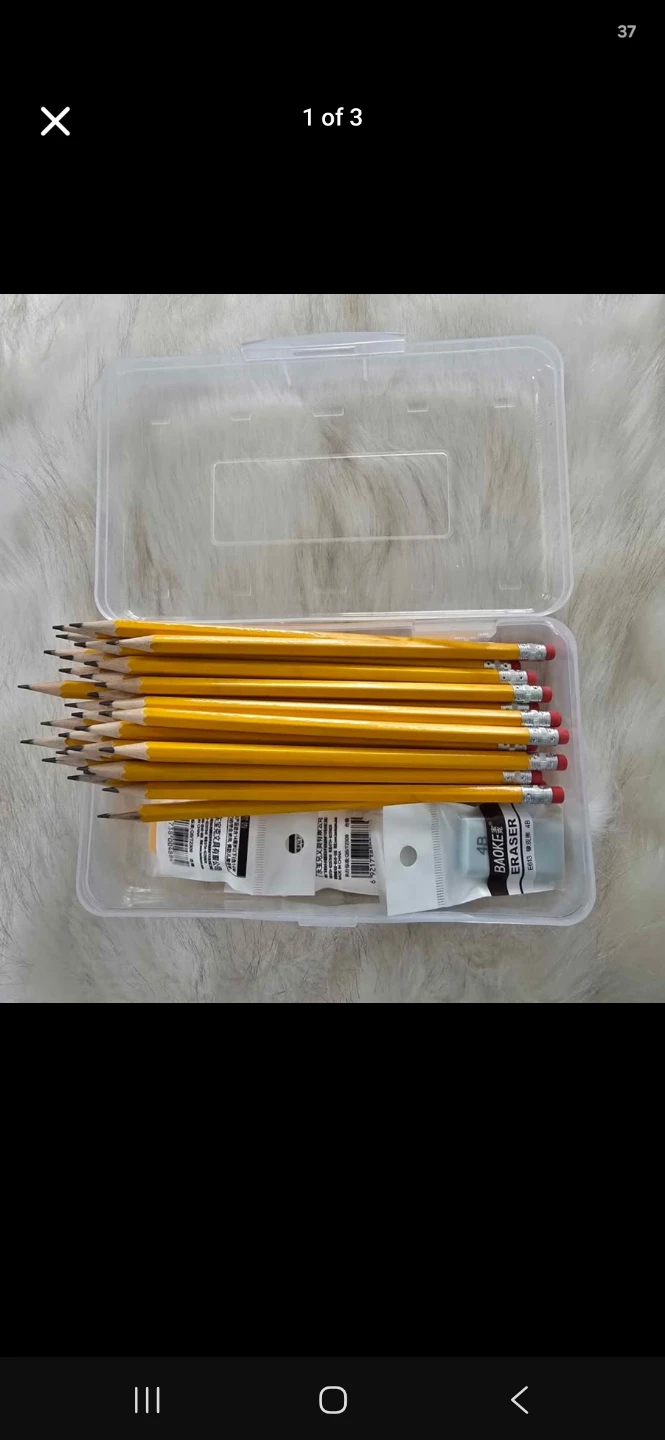 pencil set with 3 eraser - photo 2