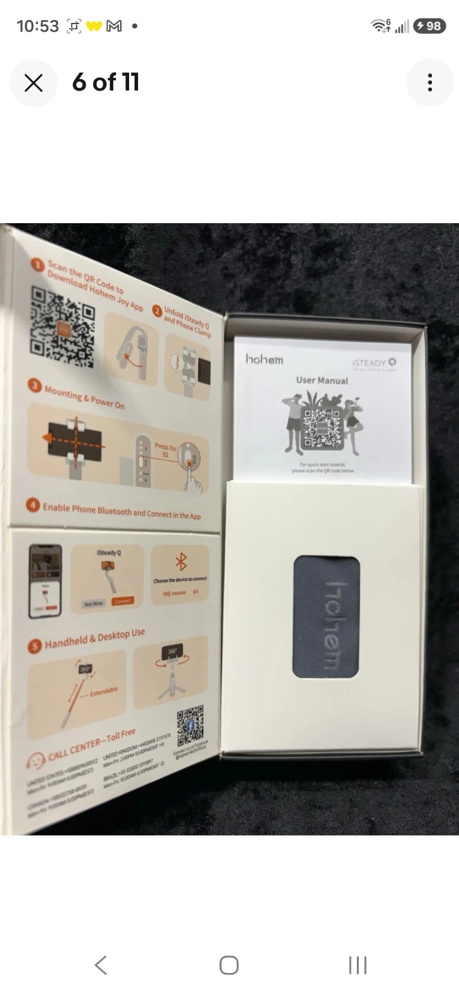 Hohem iSteady Q Smart Selfie Gimbal with Extendable Stick - photo 5