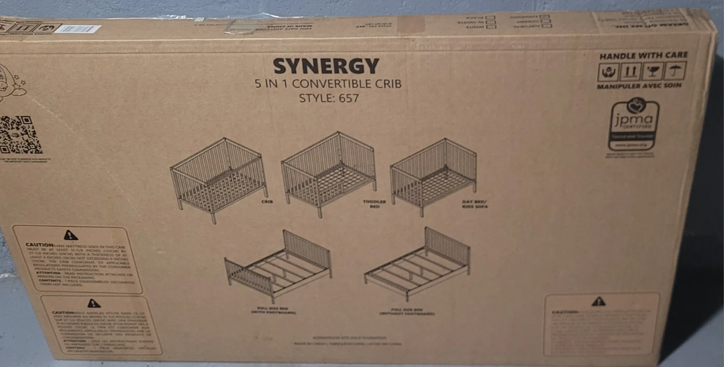 Synergy 5-in-1 Convertible Crib Style 657 - photo 3