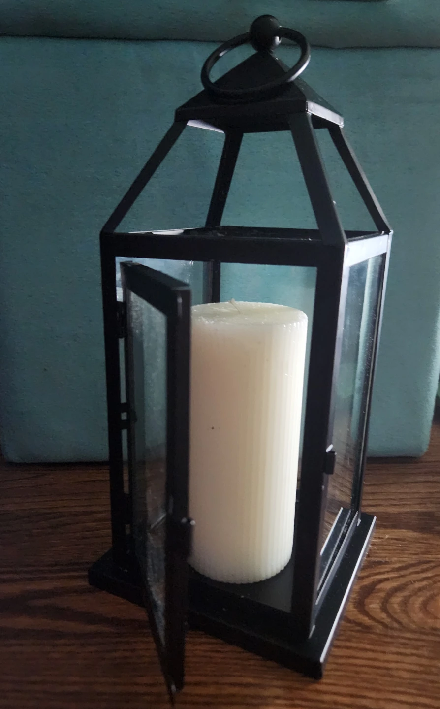 Large Metal Lantern with Candle - photo 2