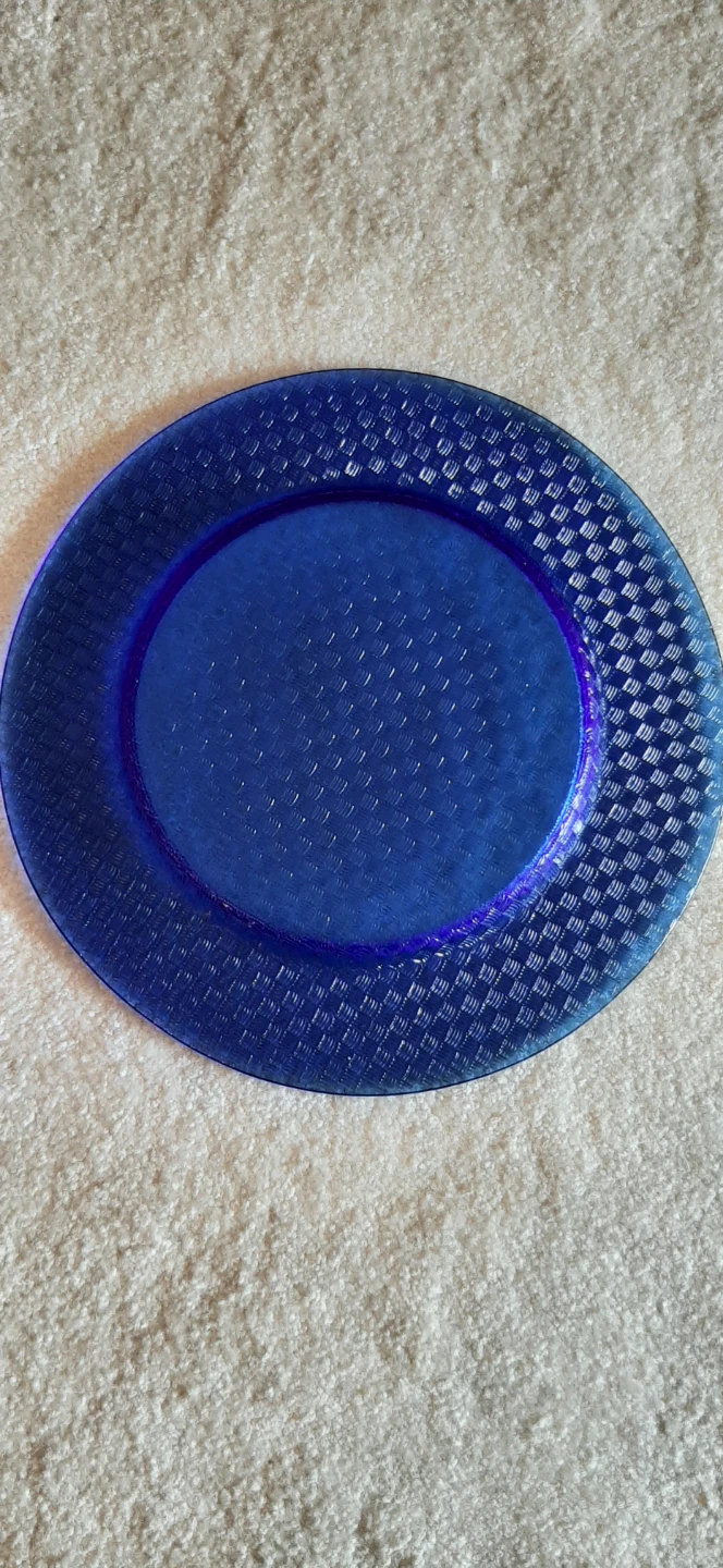 Cobalt blue glass decorative plate - photo 2