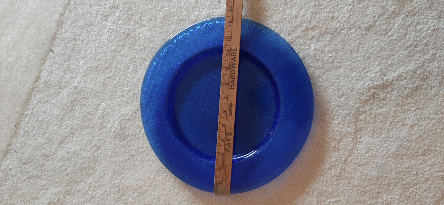 Cobalt blue glass decorative plate - photo 3