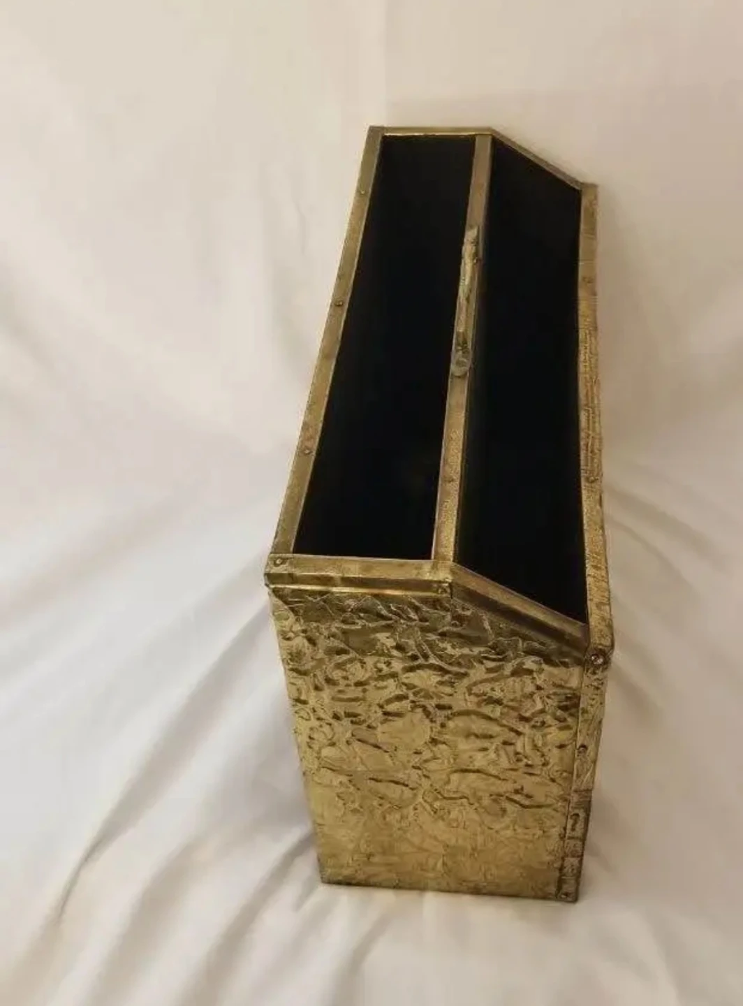 Vintage Brass Decorative Magazine Holder - photo 4
