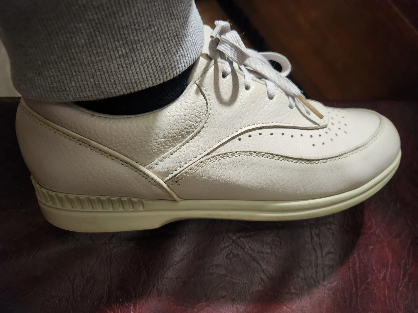 Natural Sports White Lace-up Walking Shoes - photo 3