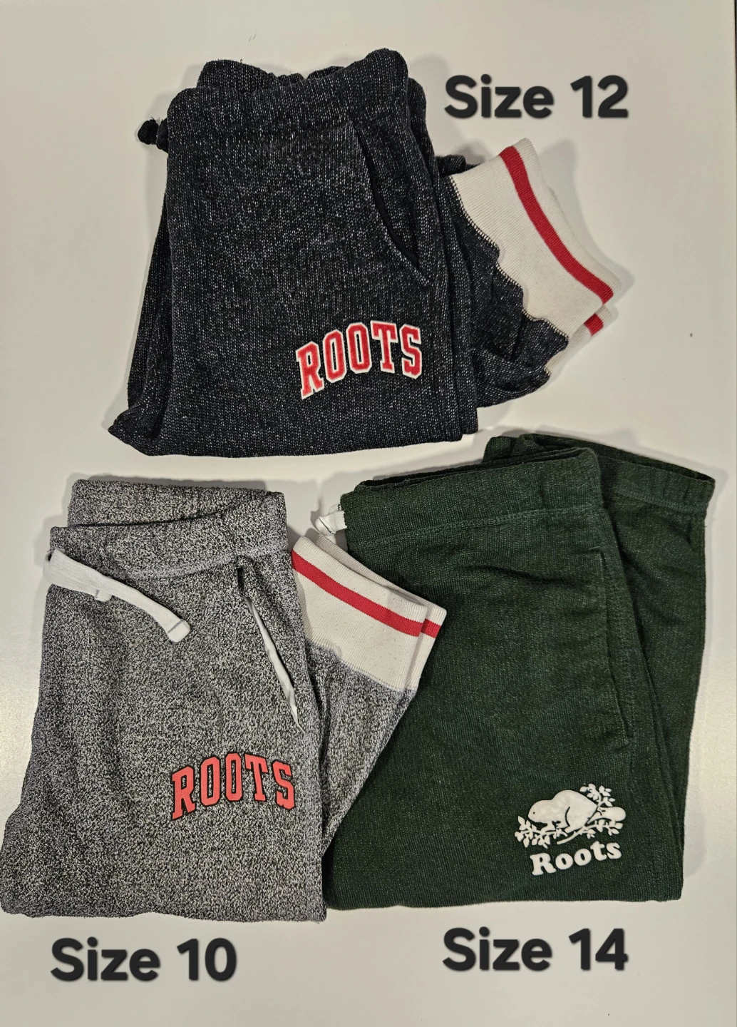 Roots Sweatpants Bundle - Sizes 10, 12, 14
