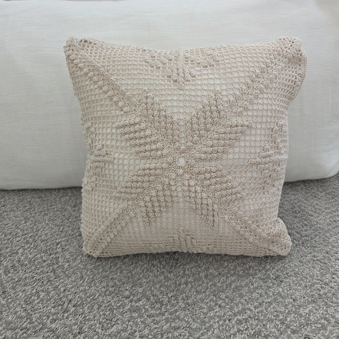 Crocheted Throw Pillow Cover