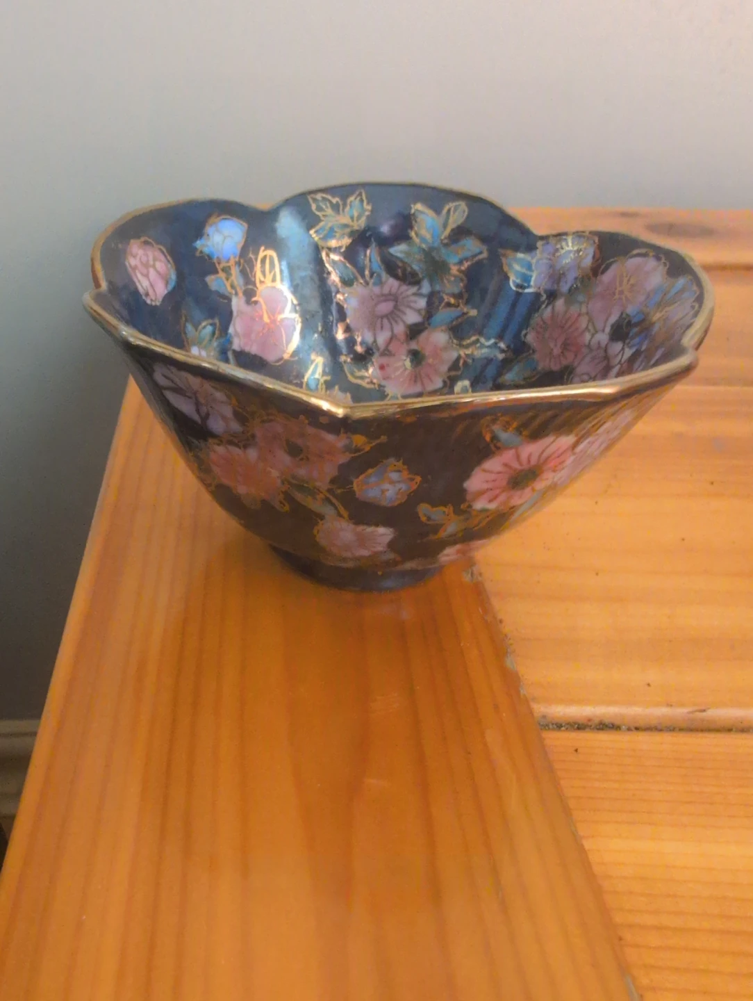 Decorative Blue Floral Bowl