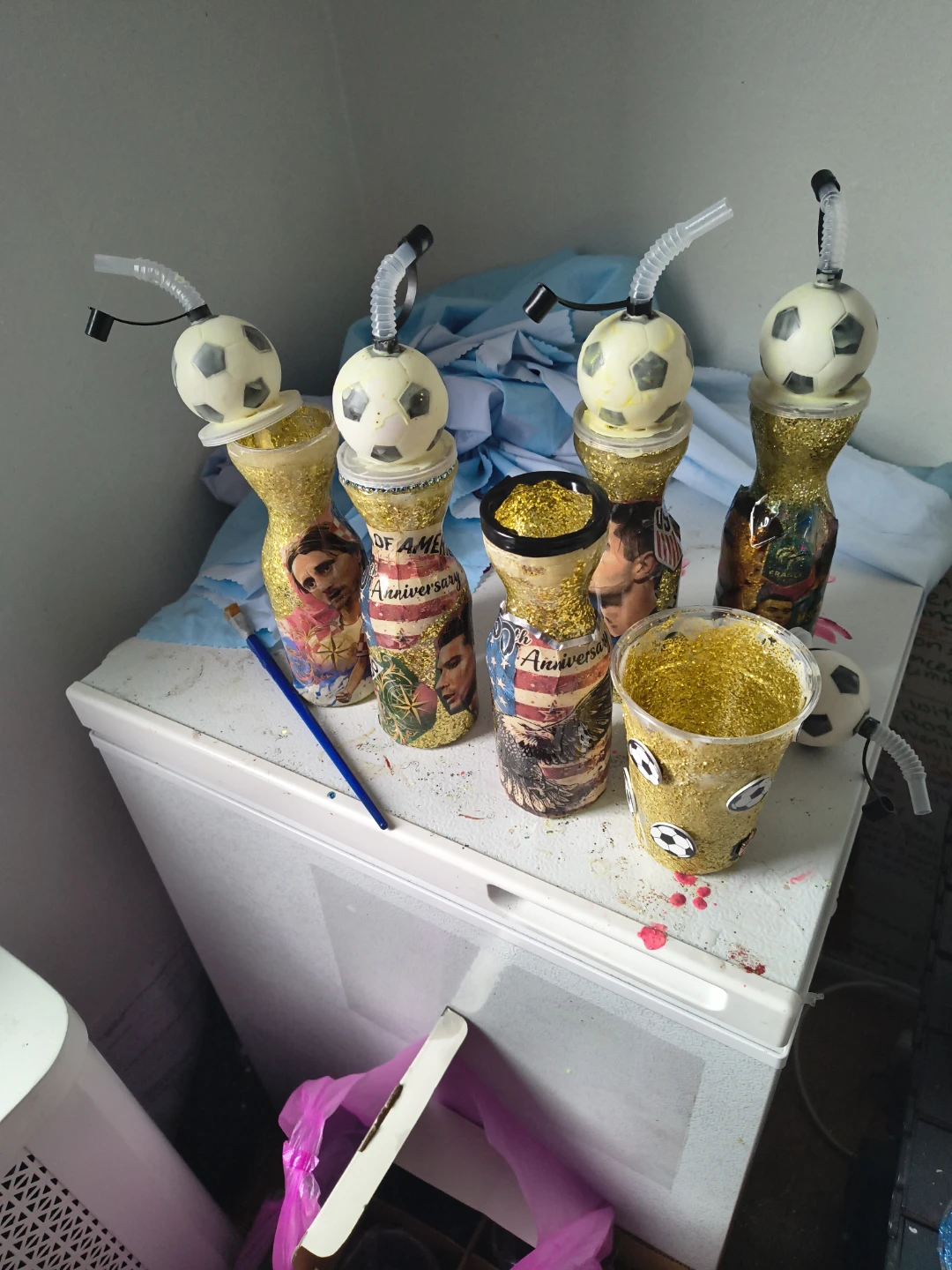 Soccer Player Themed Tumblers with Straws - photo 2
