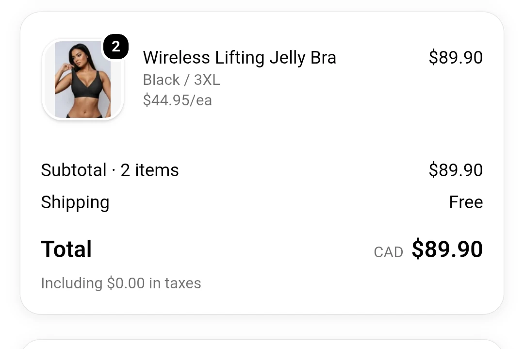 Madam Muse Wireless Lifting Jelly Bra - Black - 3XL