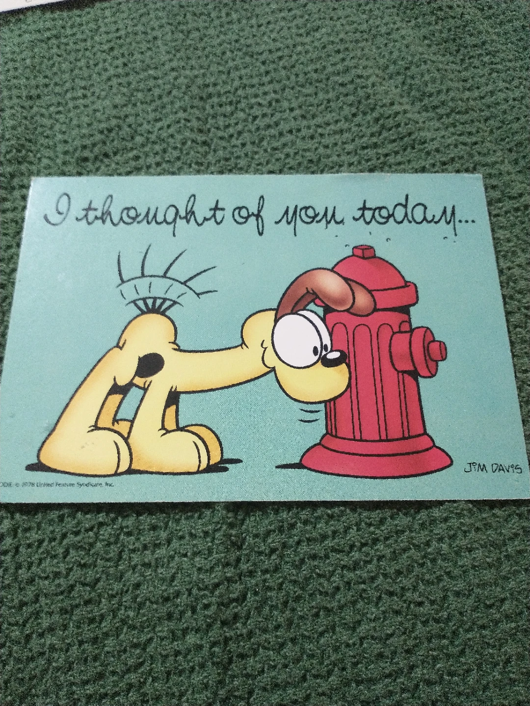 Three 1980s-1990s Garfield Postcards - photo 4