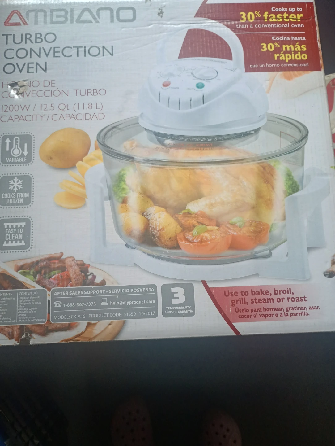 Ambiano Turbo Convection Oven 12.5 Qt