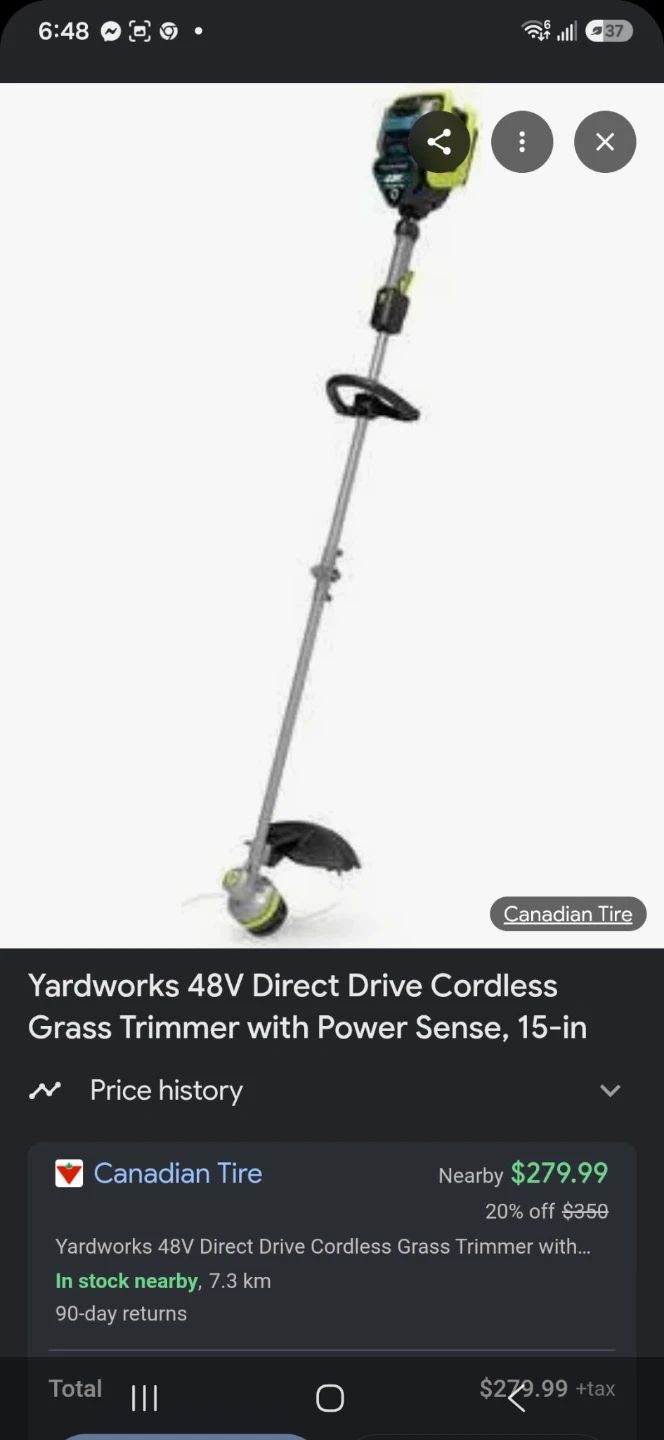 Yardworks 48V Cordless lawnmower and trimmer - photo 3