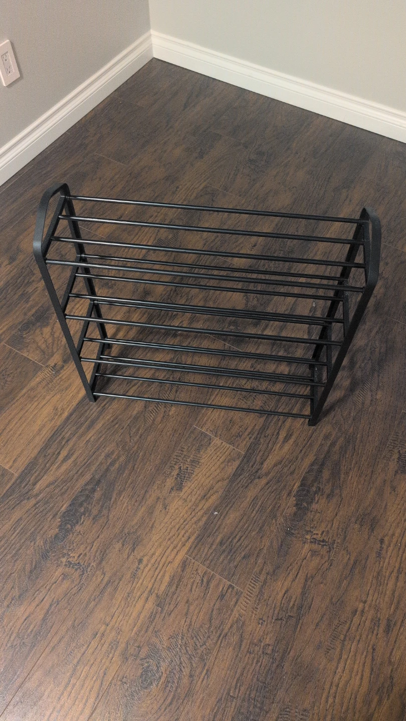 Black 4-Tier Shoe Rack