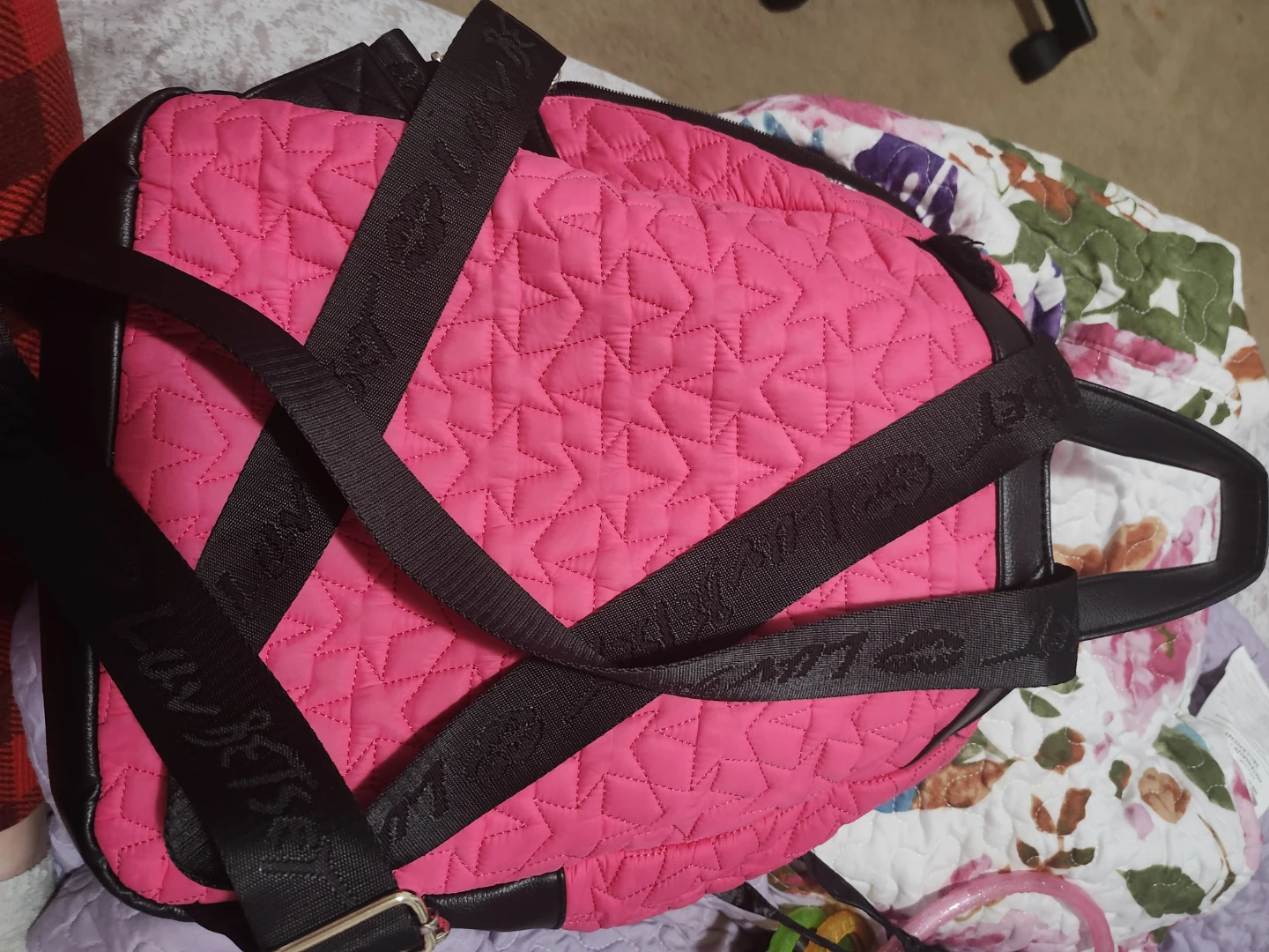 Luv Betsey by Betsey Johnson Pink Quilted Backpack - photo 2