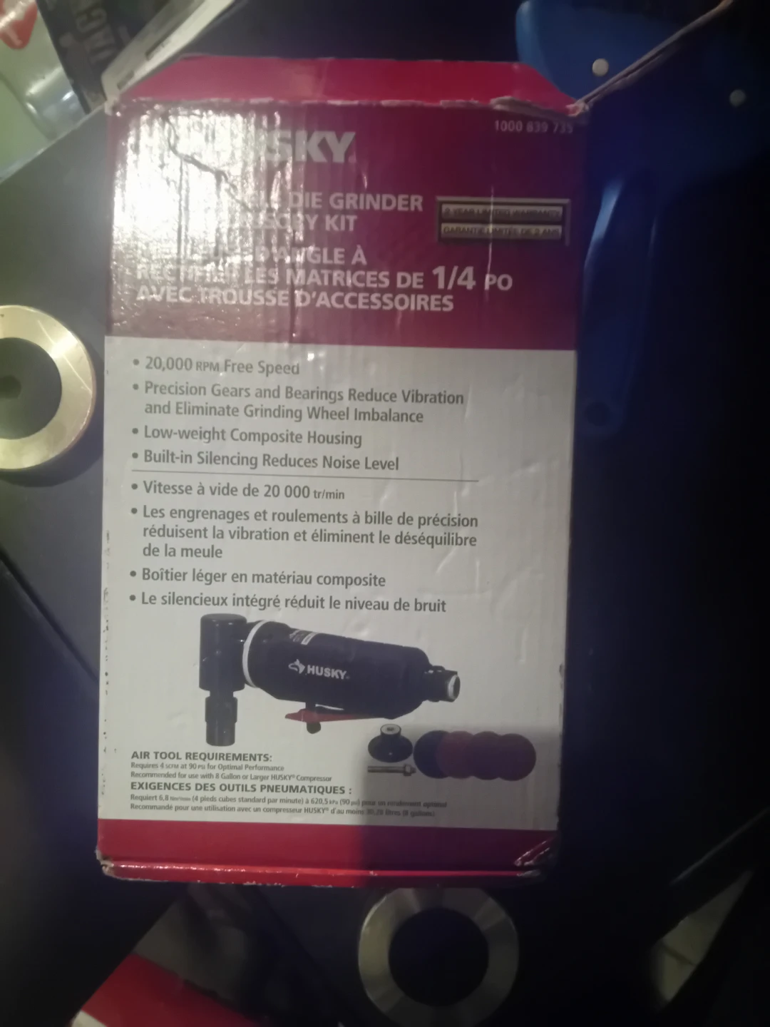 Husky 1/4" Angle Die Grinder with Accessory Kit - photo 3