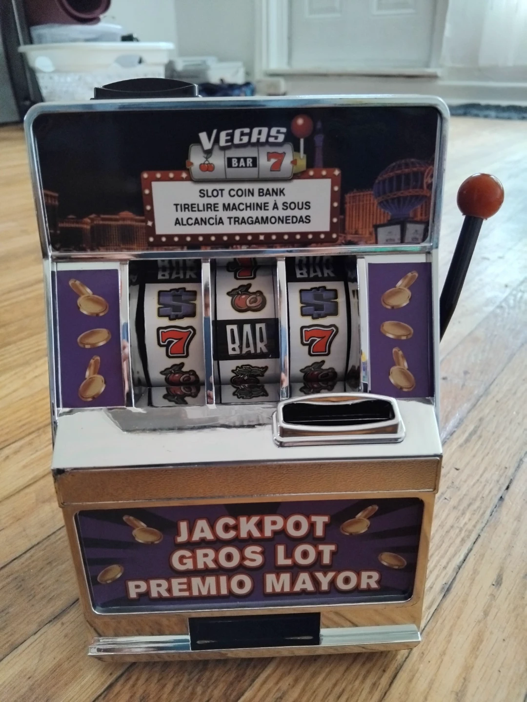 Vegas Bar 7 Slot Coin Bank
