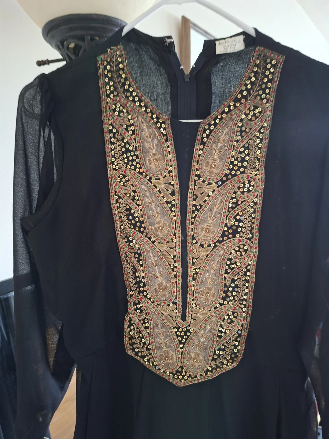 Women's Beaded Black Dress - photo 4