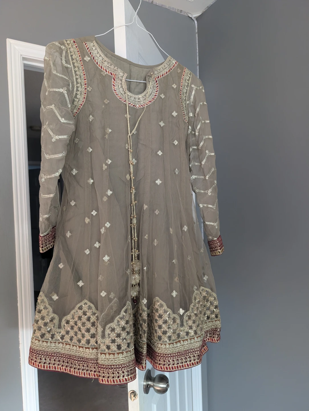 Embellished Net Dress