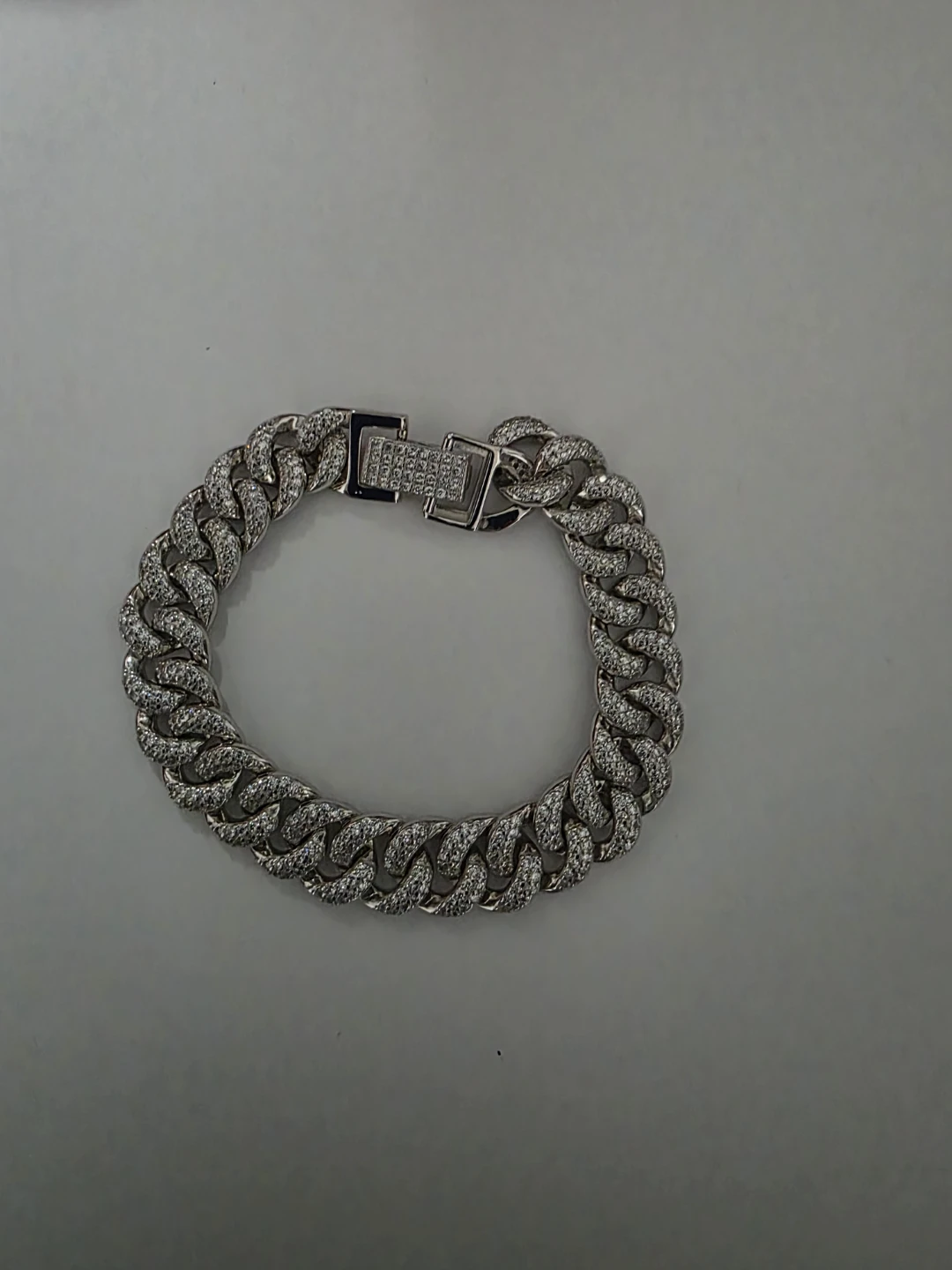 S925 Sterling Silver Cubin Link Bracelet - photo 4