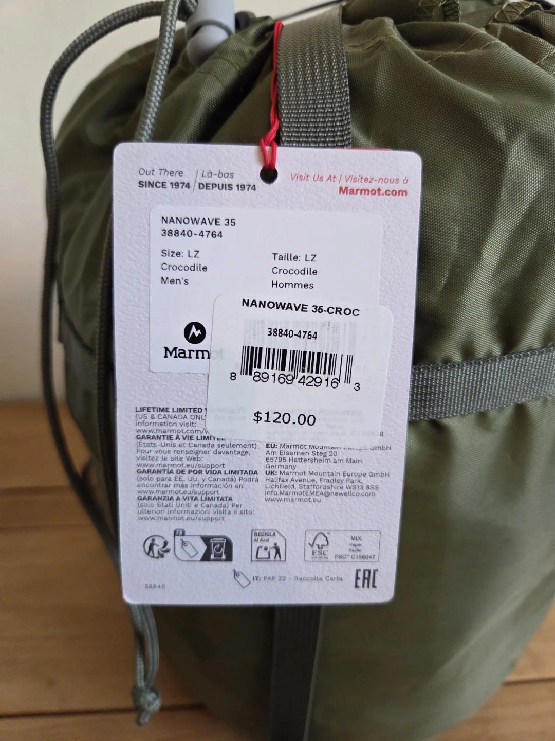 New Marmot Nanowave 35°F / 2°C Synthetic Sleeping Bag - photo 3