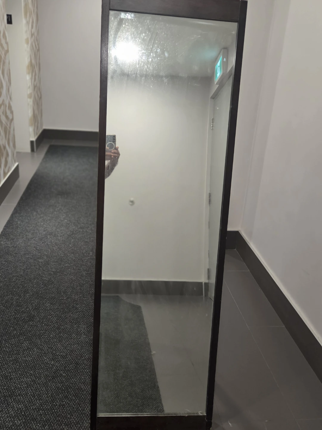 Full Length Mirror with Dark Wood Frame - photo 3