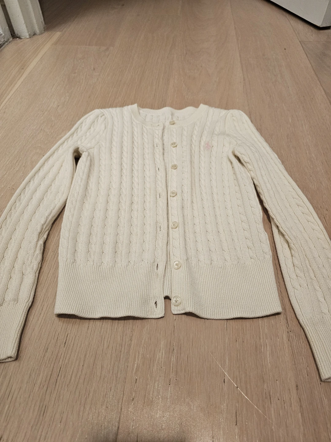 Kids Ralph Lauren Cream Cable Knit Cardigan 5y
