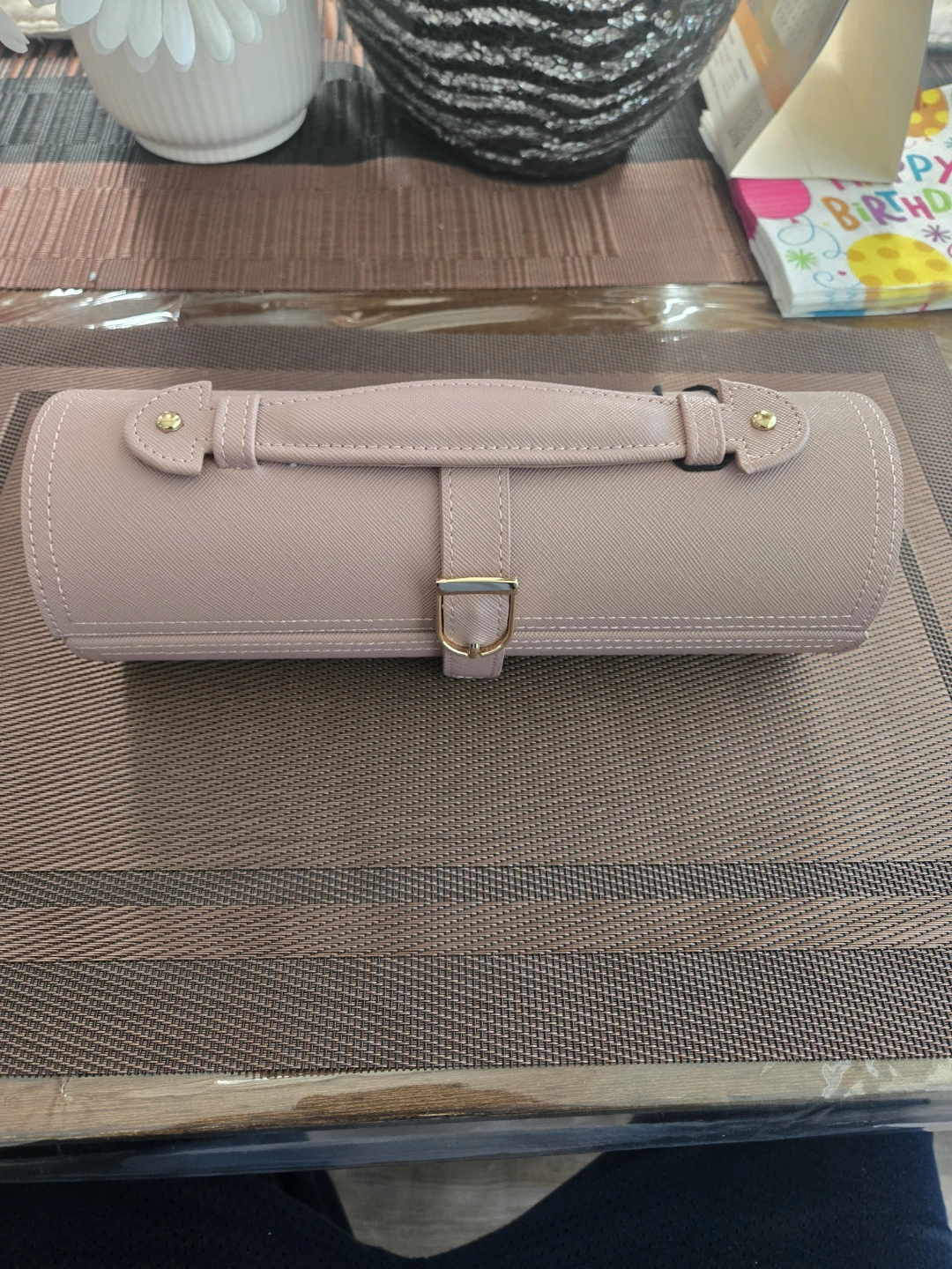 Tuscan Designs Pink Travel Jewelry Organizer Case
