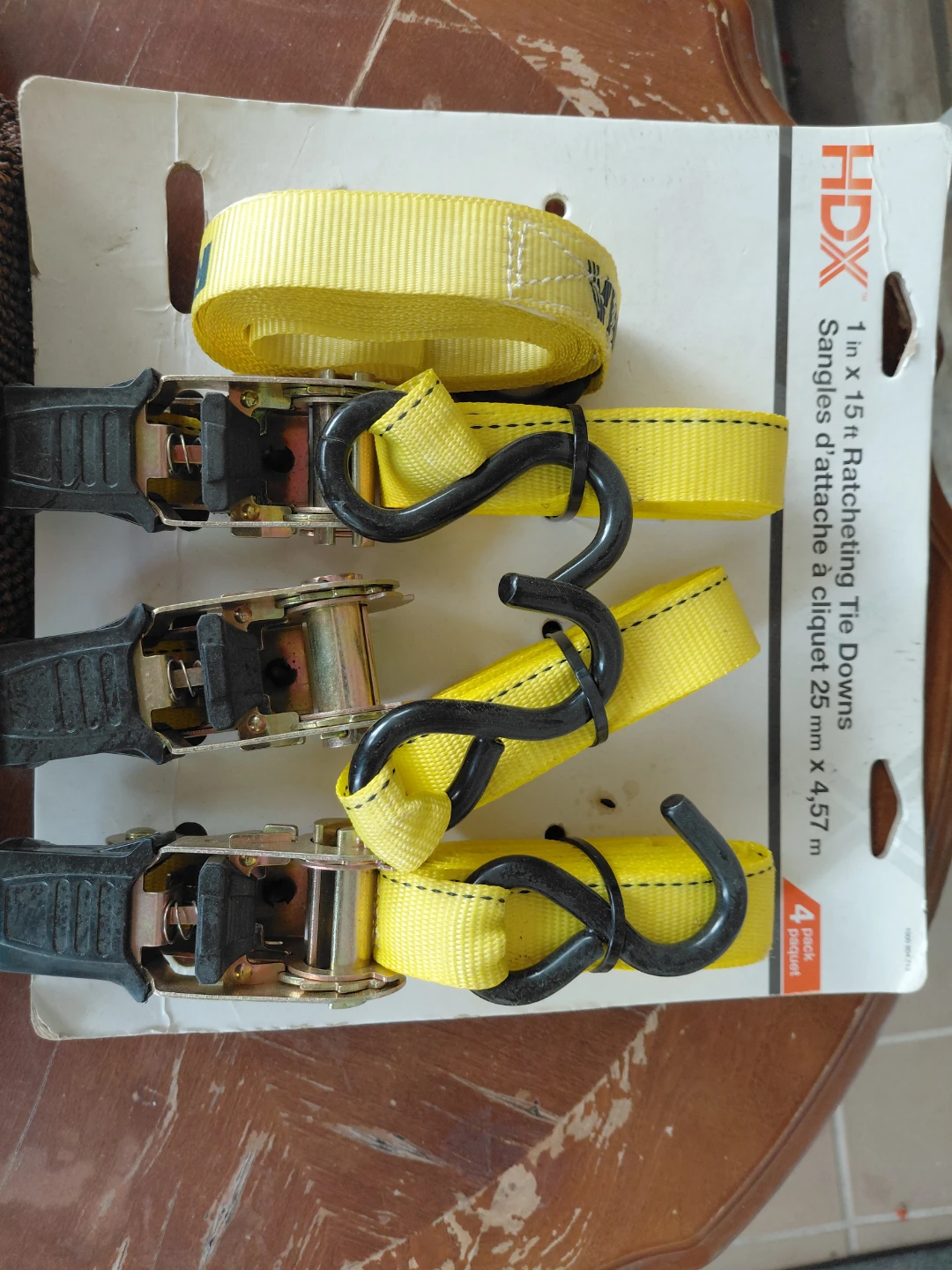 HDX 1 in x 15 ft Ratcheting Tie Downs (3 Pack)