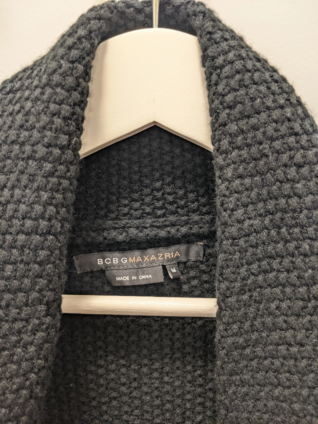BCBGMAXAZRIA Black Popcorn Knit Cocoon Cardigan - photo 3