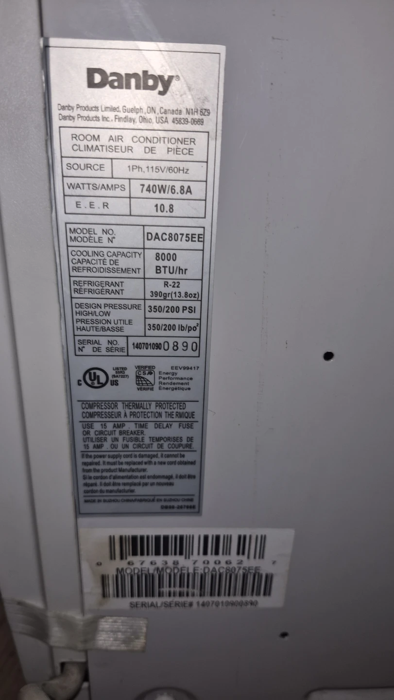 Danby 8000 BTU Air Conditioner - photo 2