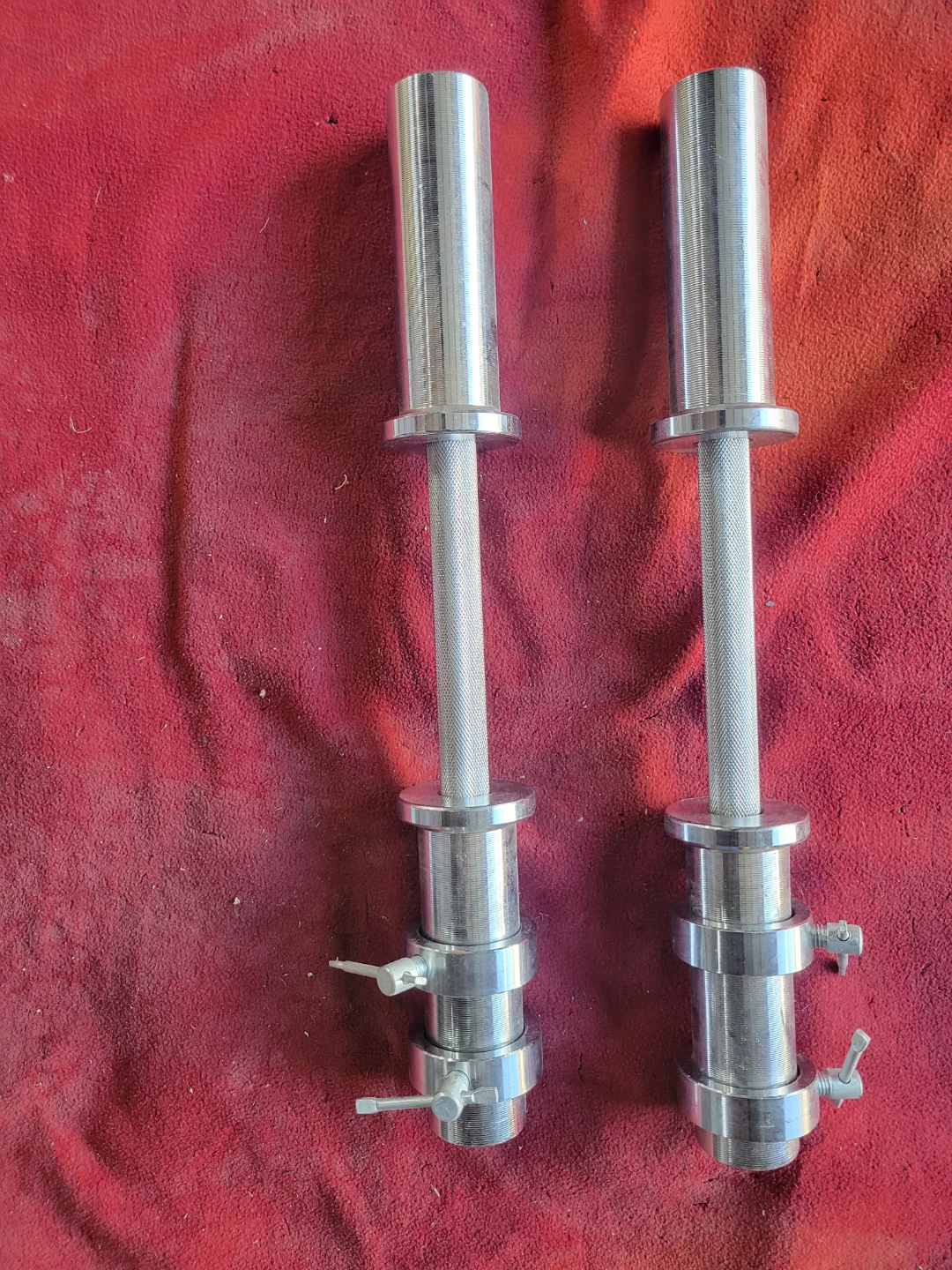 OLYMPIC DUMBBELL BARS  2"HOLE WITH COLLARS