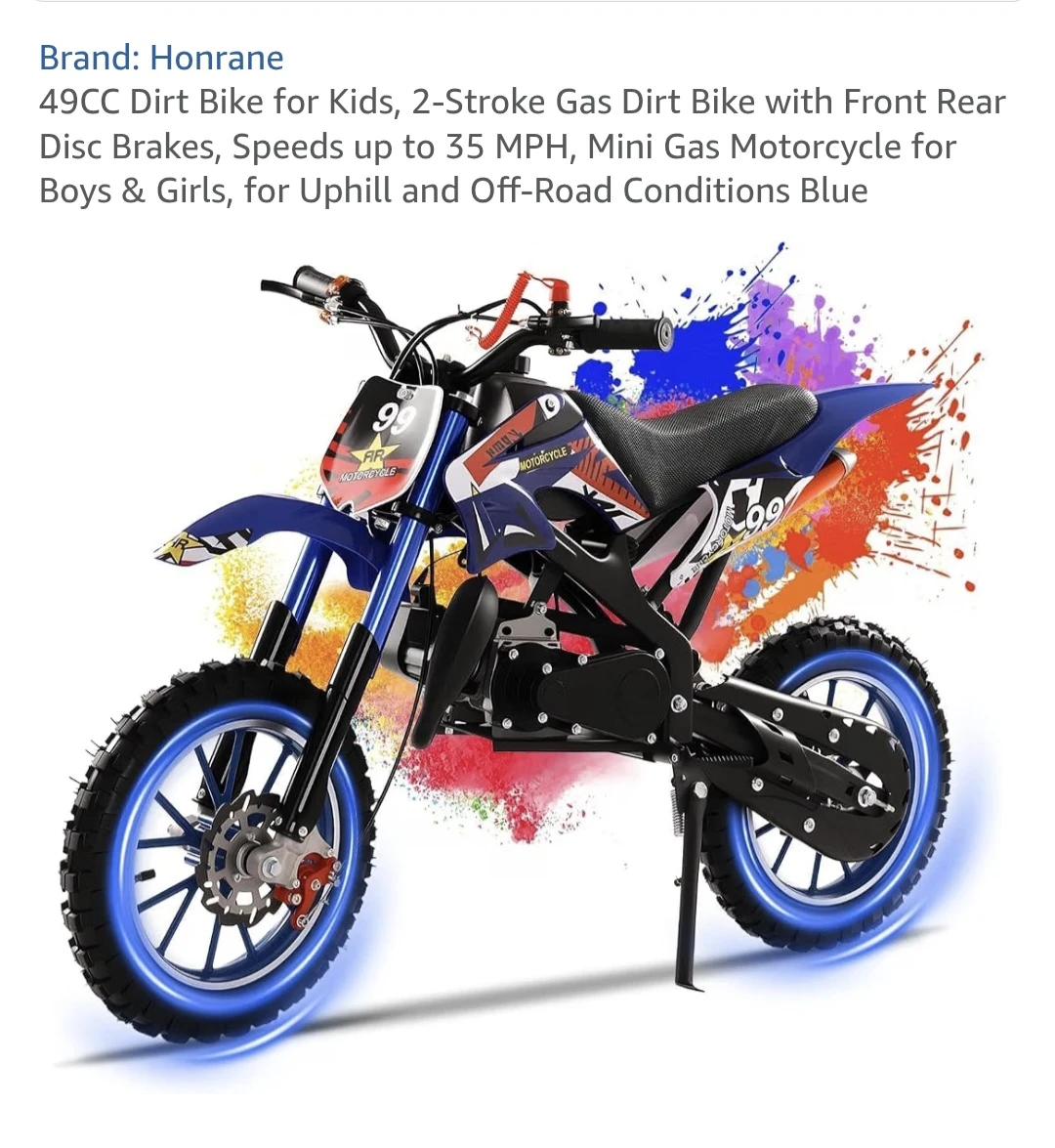 Honrane 49CC Kids Dirt Bike