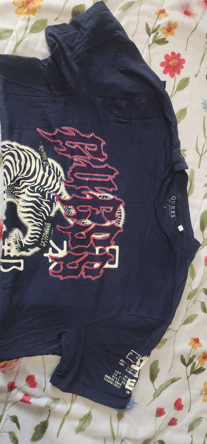 Guess Men's T-Shirt - Navy Blue, Size L - photo 2
