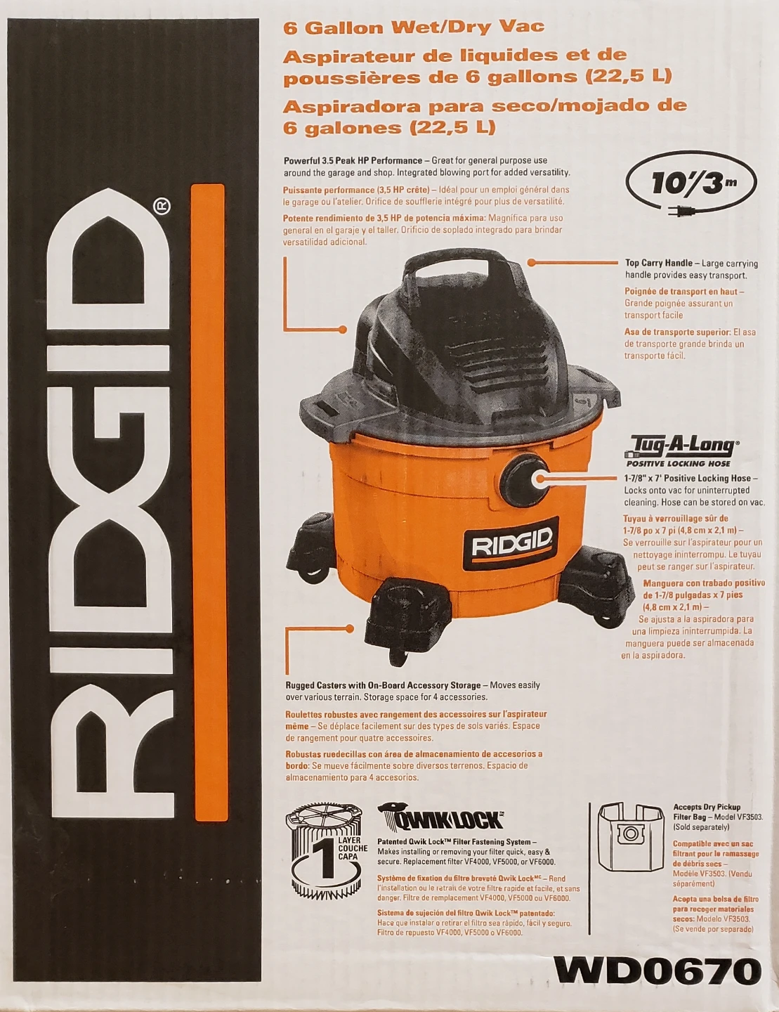 RIDGID 6 Gallon Wet/Dry Vac - photo 4