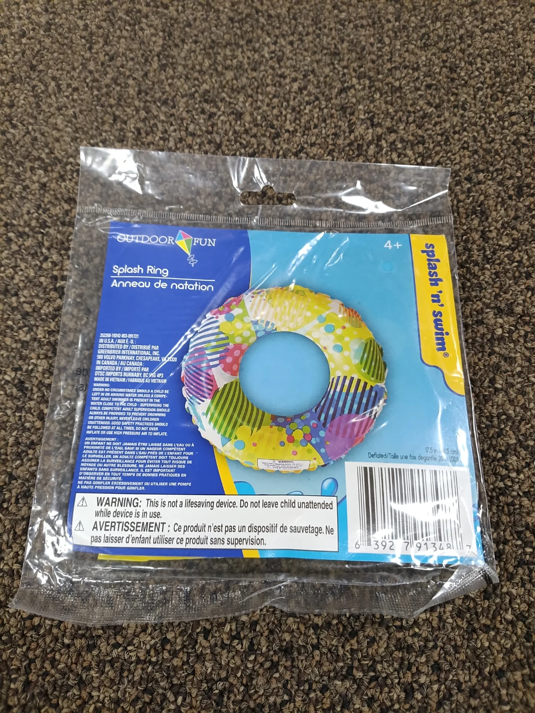 Outdoor Fun Splash ’N’ Swim Splash Ring