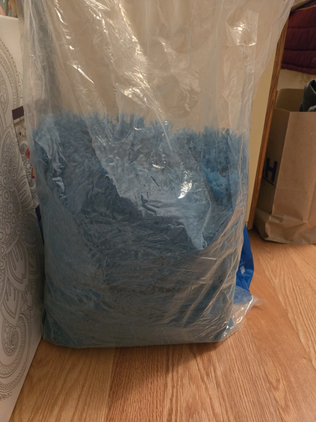 Blue Shag Weighed Blanket ~ 15 lbs - New, Sealed!
