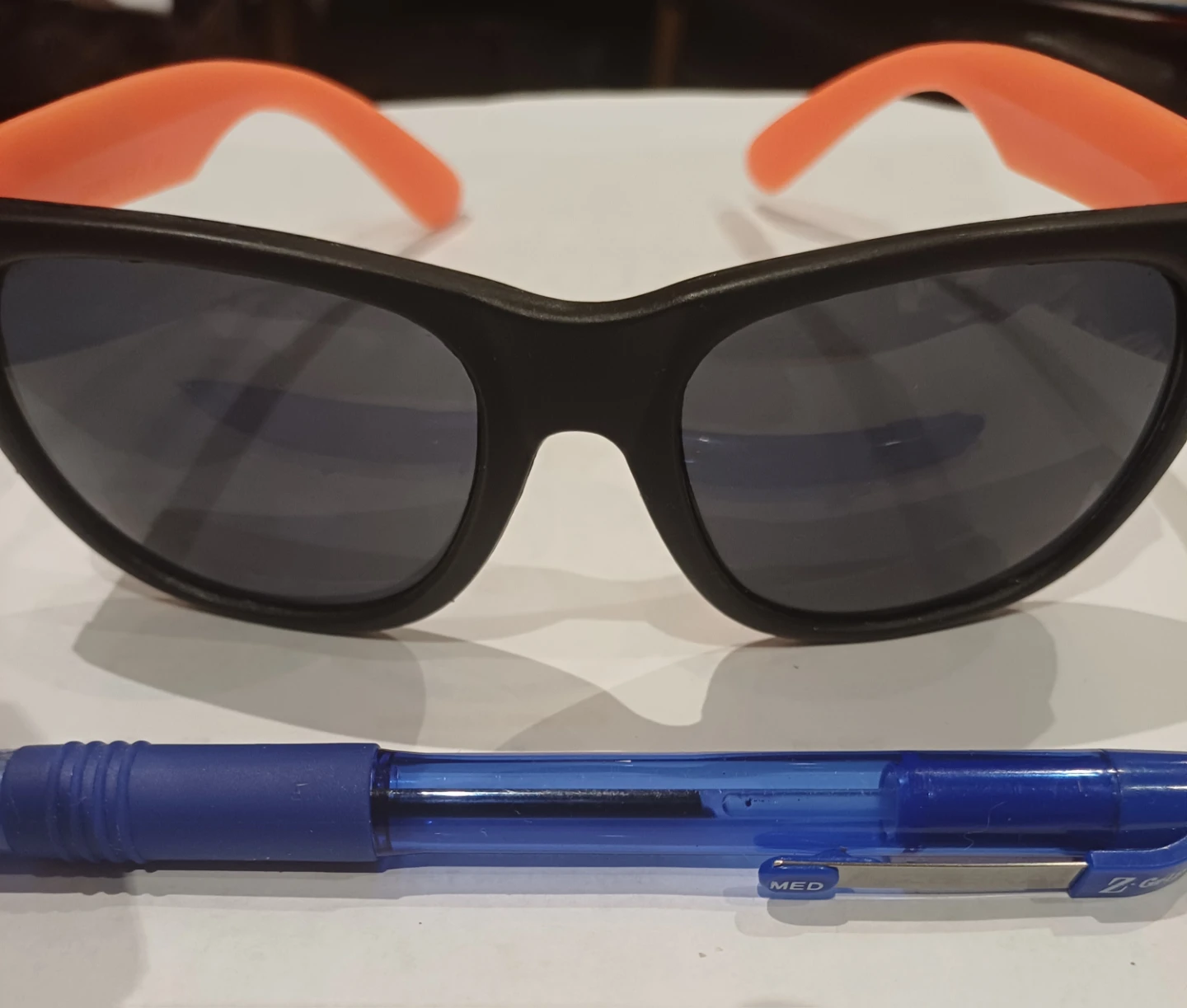 Sunglasses - Black / Orange Arms, 'Trident' Logo - photo 2