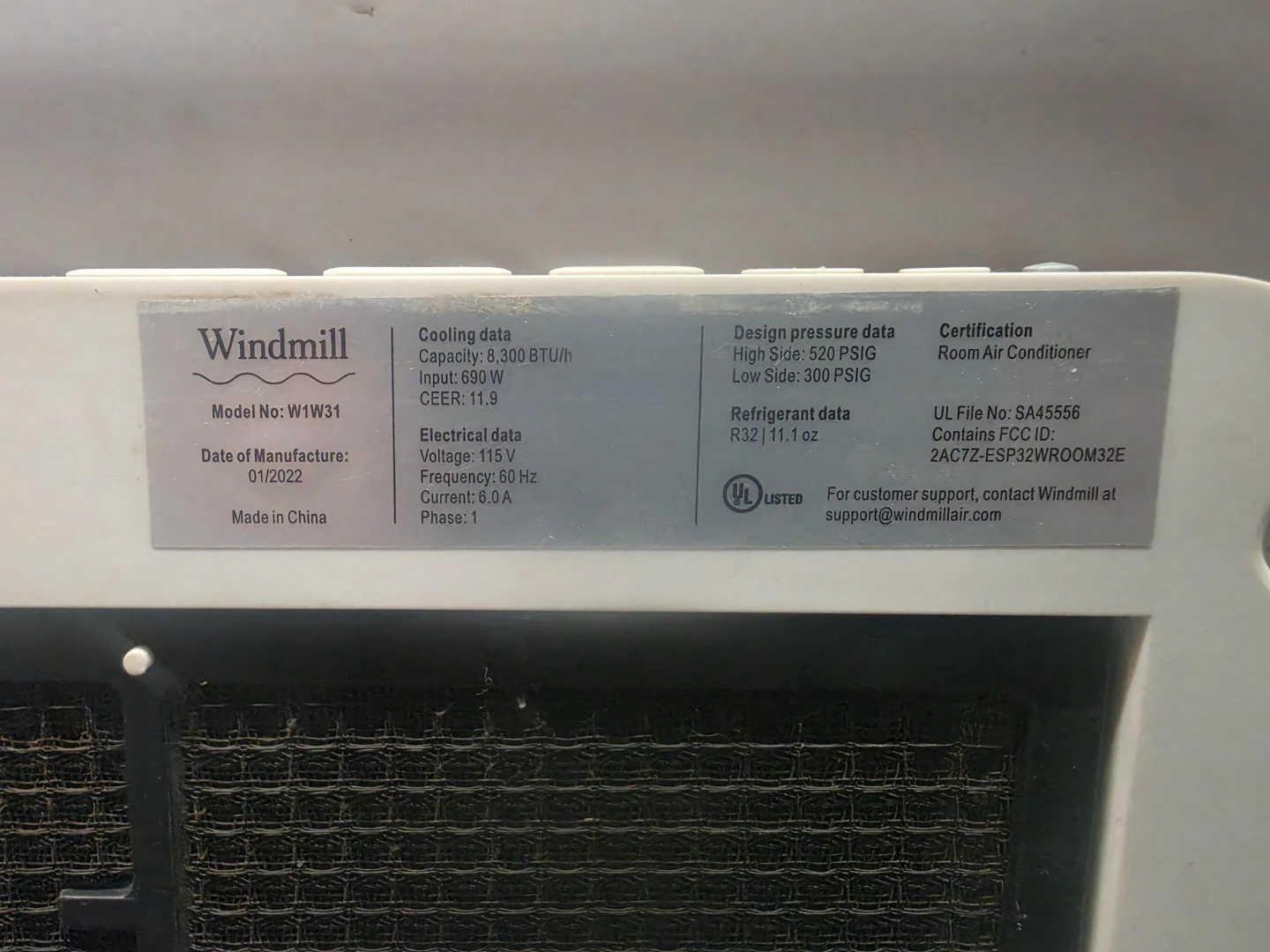 Windmill W1W31 Room Air Conditioner 8,300 BTU/h - photo 2