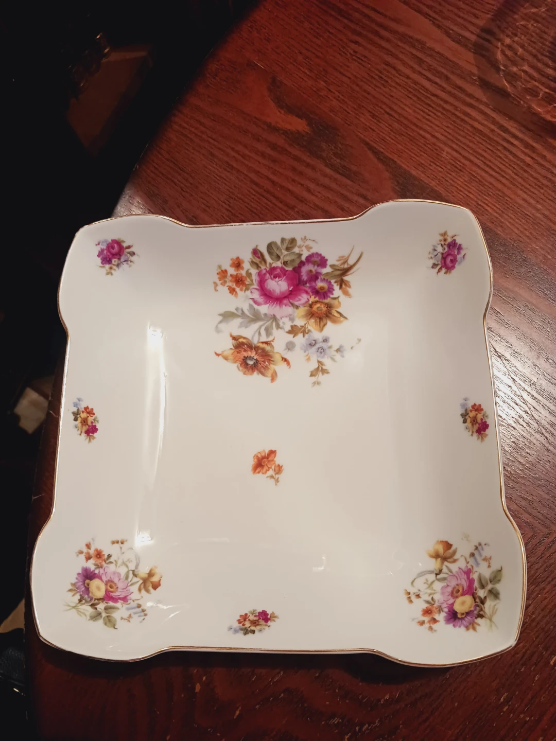 Rosenthal German Porcelain Floral Square Serving Dish - photo 2