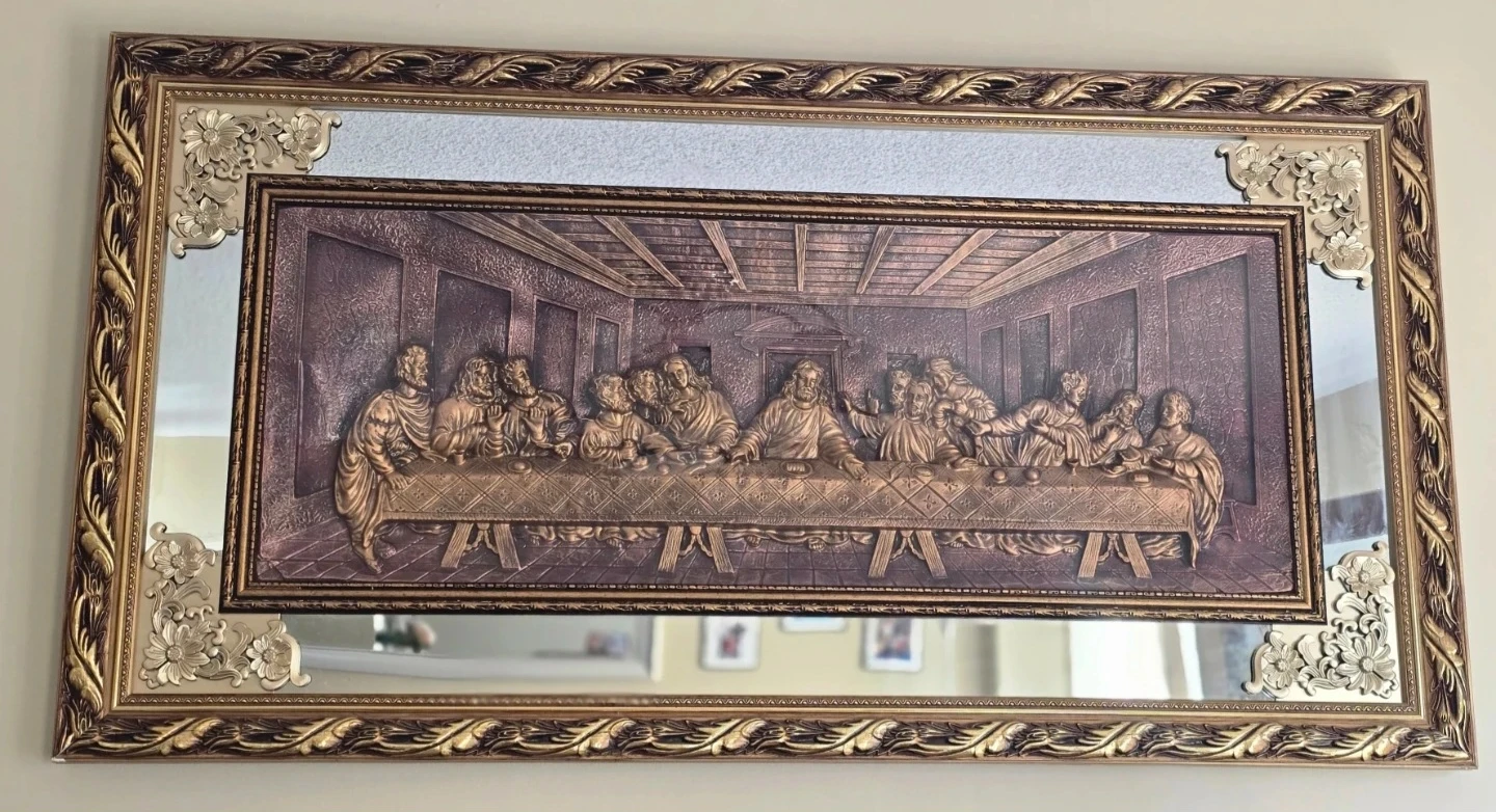 Elegant Large Framed "The Last Supper" Wall Decor