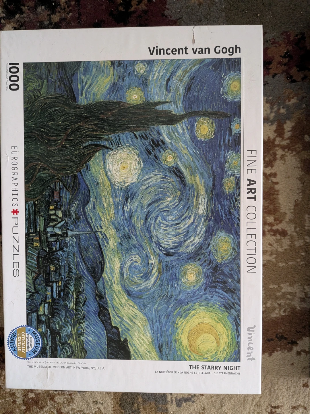 1000 Piece The Starry Night Puzzle by Vincent van Gogh