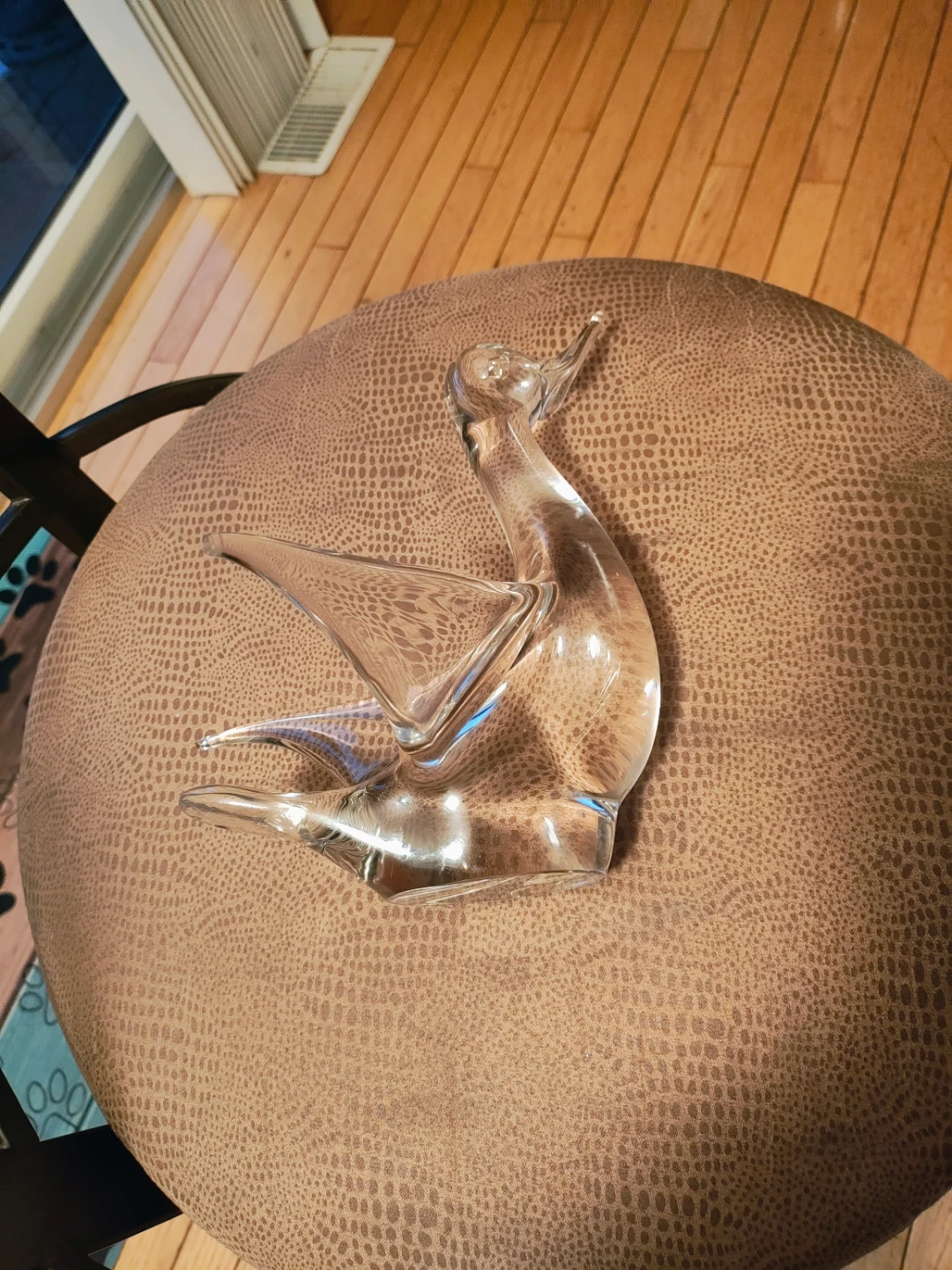 Vintage Heisey Crystal Goose Figurine – Wings Half Up (8.5")