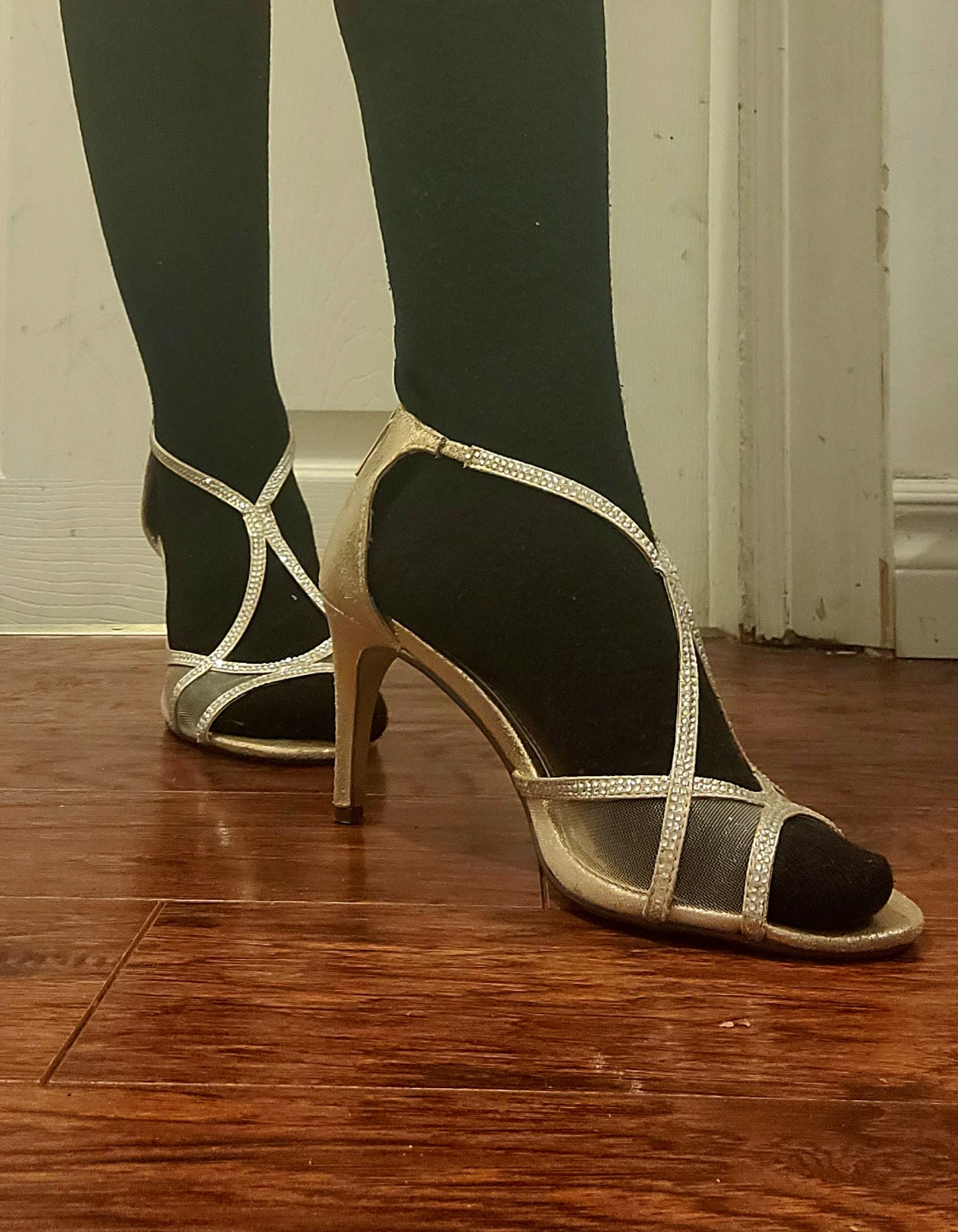 Gold Sparkly event/dance heels - photo 3