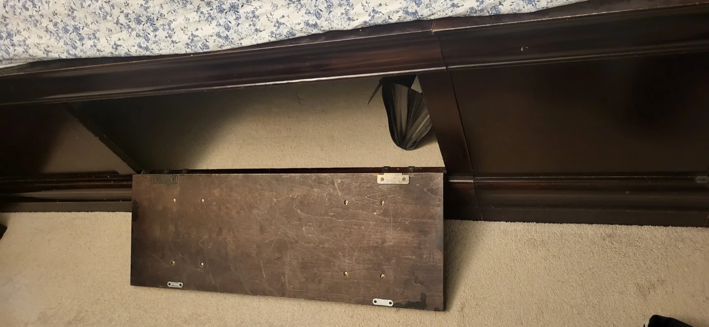 Queen Solid Wood Storage Bed & Night Stand - photo 3