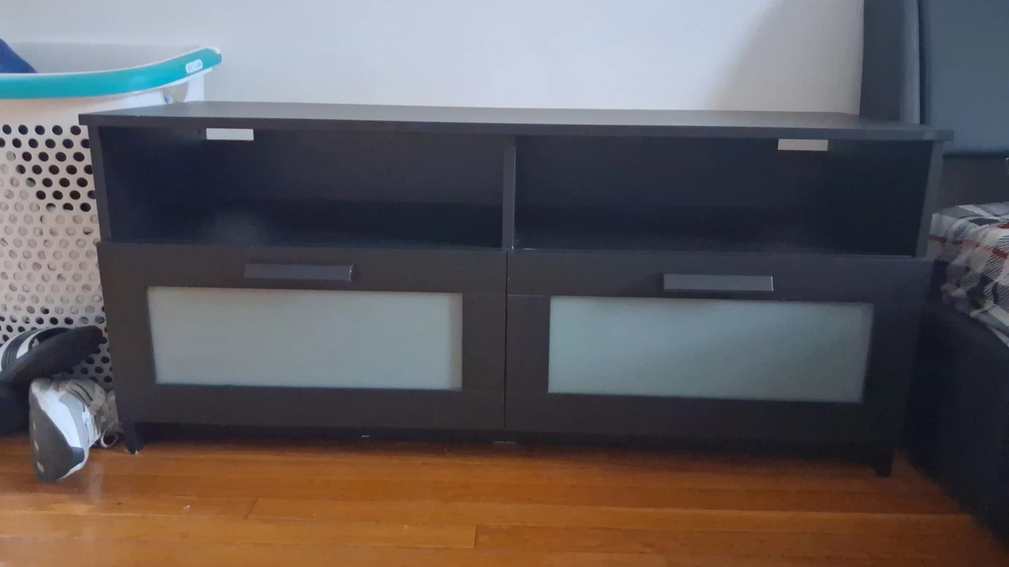 Black  Storage Cabinet with Two Drawers - photo 2