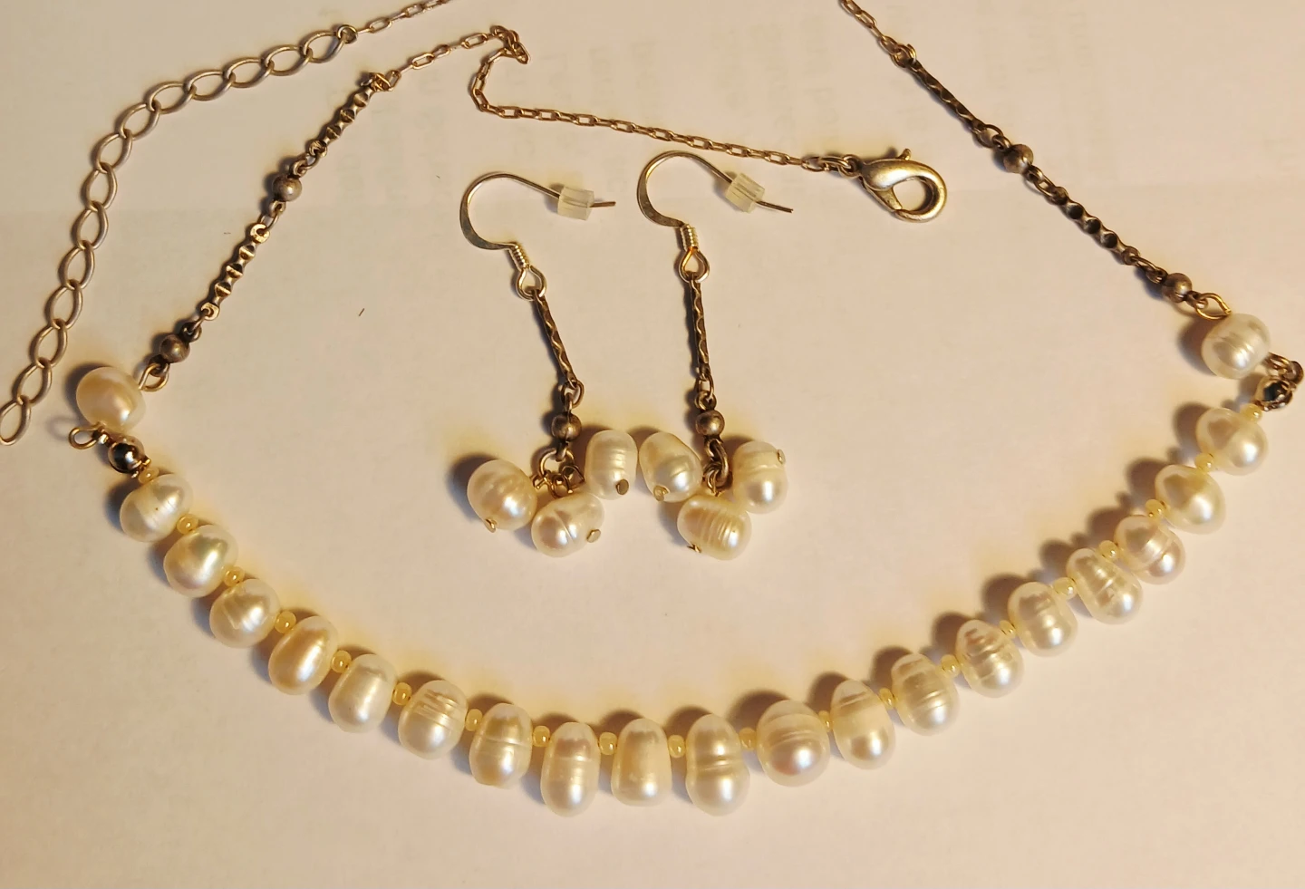 Pearl Necklace and Earring Set - photo 4