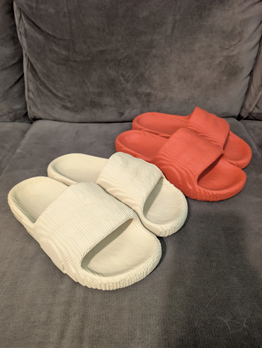 2 Pair Lot adidas Adilette 22 Slides Slip On Sandals UK US 7