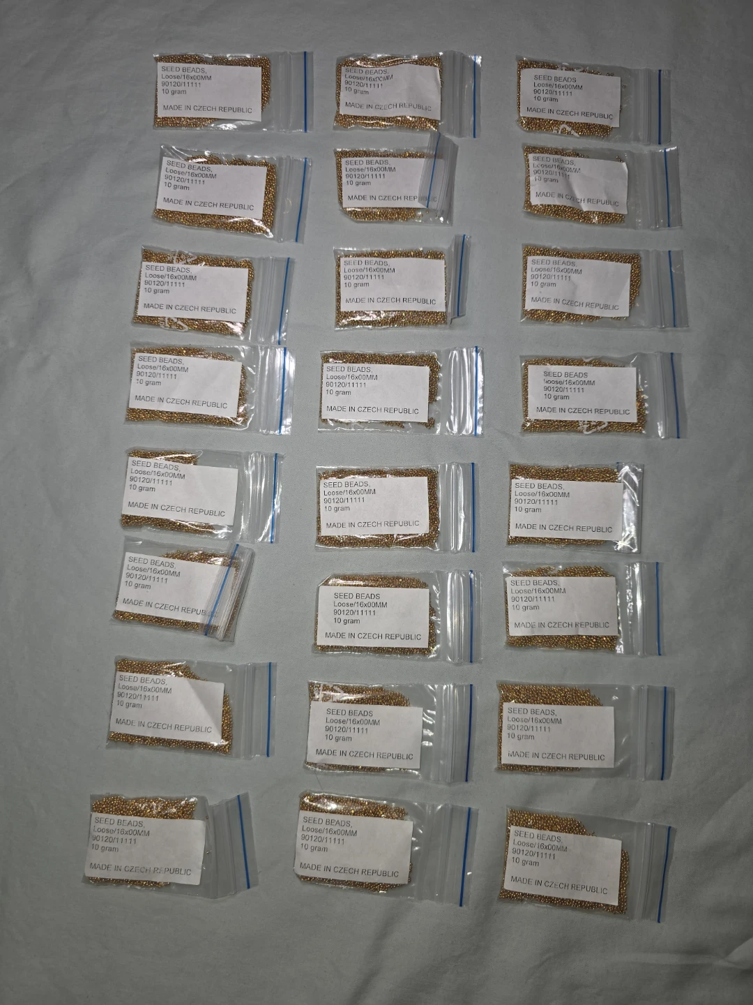 Gold Seed Beads - 10 Gram Packs 24 BAGS IN TOTAL - photo 3