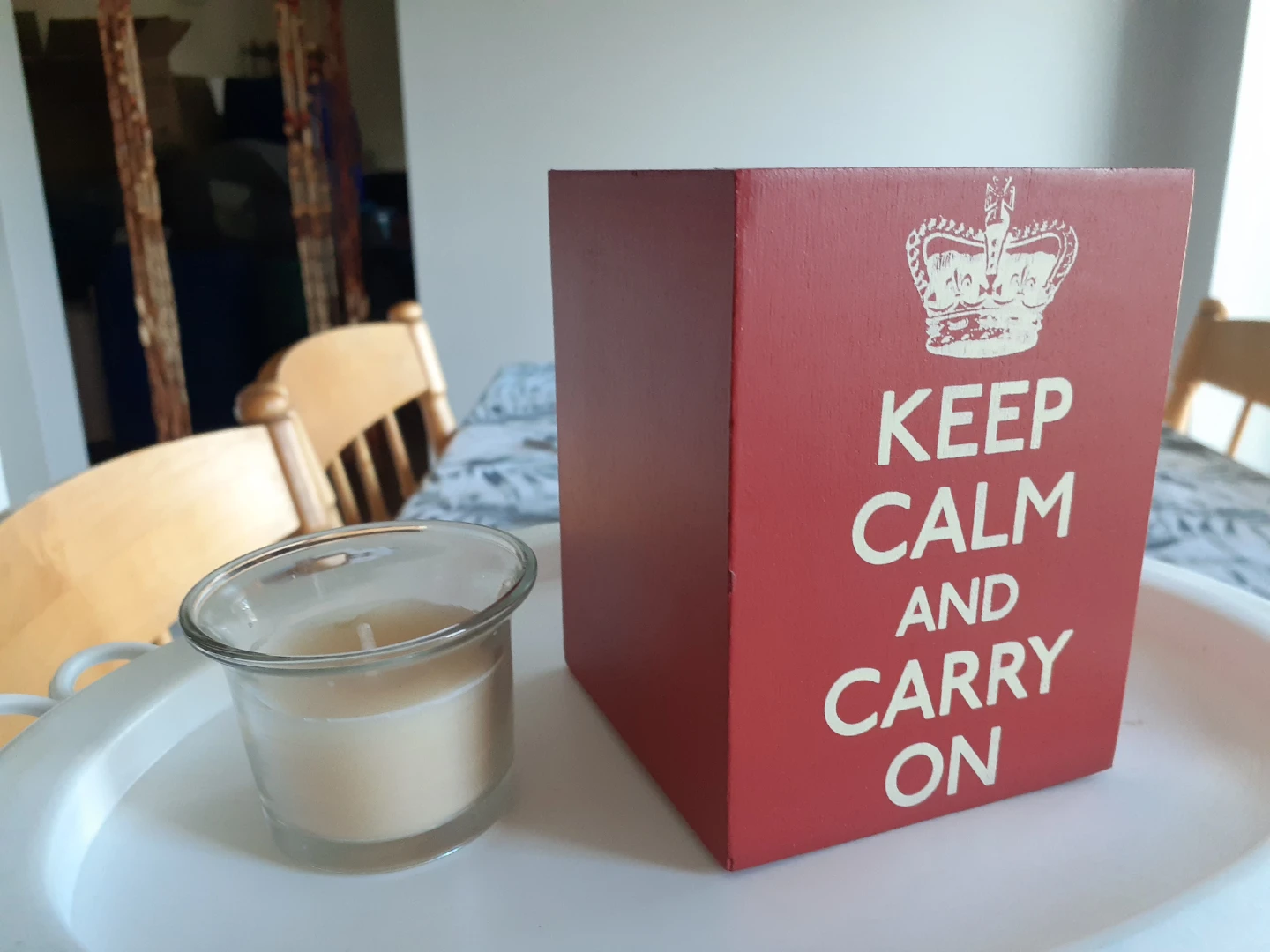 Keep Calm and Carry On Wooden Pencil Holder - photo 3