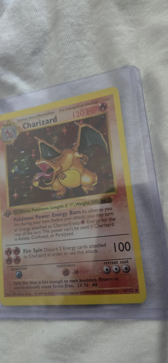 Pokemon Charizard Base Set 1st Edition Holo Trading Card - photo 4